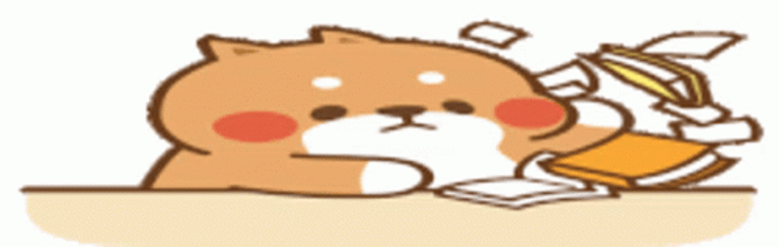 Chubby Yuta Throwing Books GIF