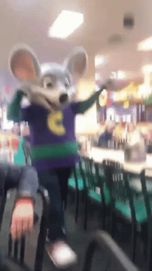 Chuck E Cheese Greeting Everyone GIF