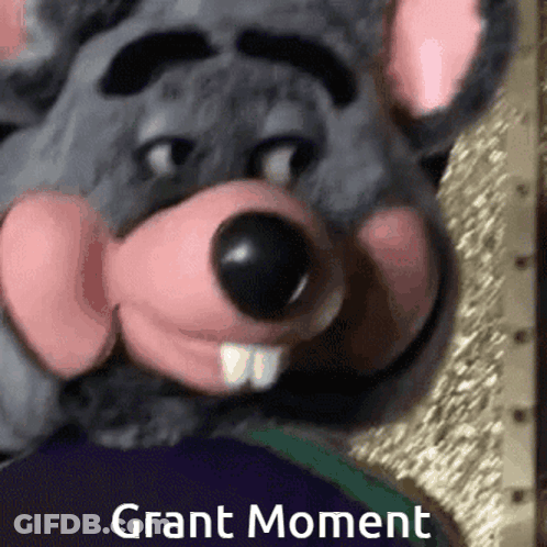 Chuck E Cheese Mascot Grant Moment GIF