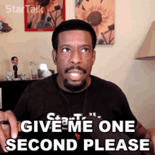 Chuck Nice Give Me One Sec Please GIF