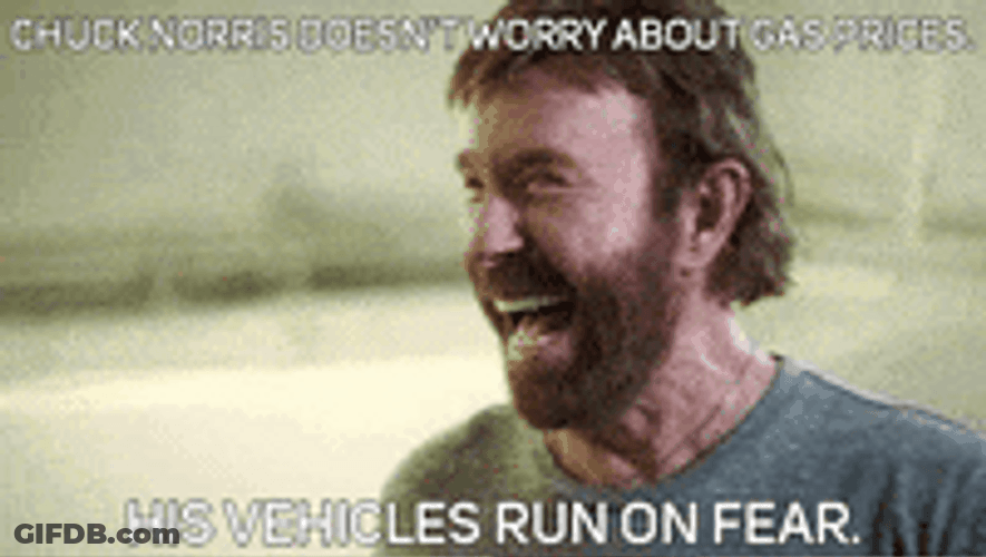 Chuck Norris Big Laugh While Doing Endorsement GIF