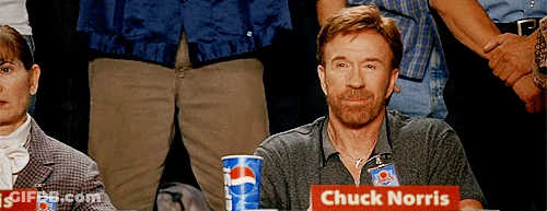 Chuck Norris Sits At A Table With A Pepsi Can GIF