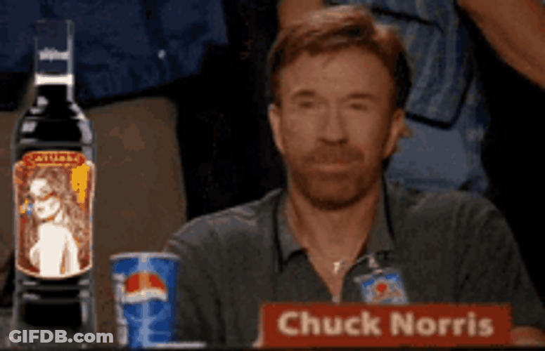 Chuck Norris Thumbs Up Approves Liquor GIF