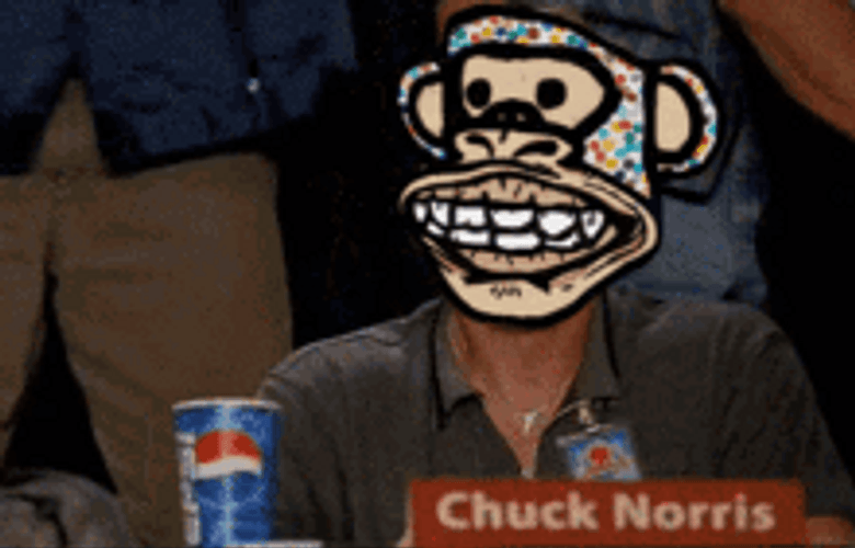 Chuck Norris Thumbs Up Picasso Ape Animation GIF
