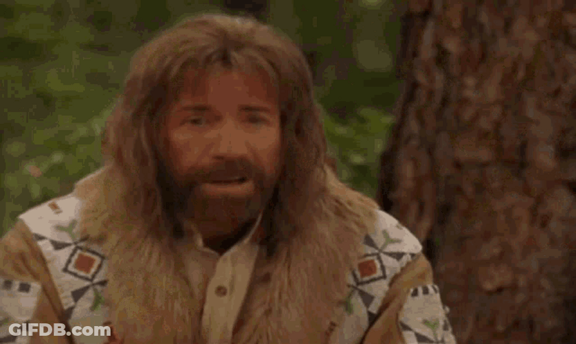 Chuck Norris Transforming To Grizzly Bear GIF