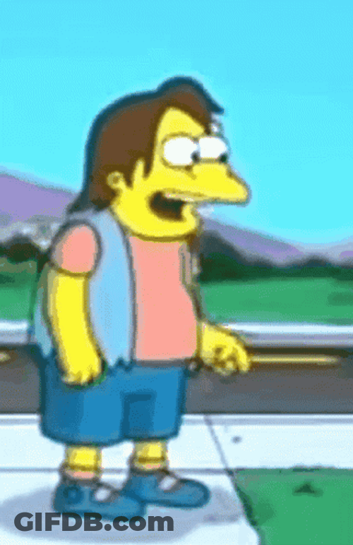 Chuckle Nelson Haha GIF