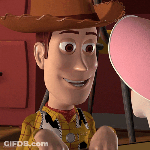 Chuckling Woody GIF