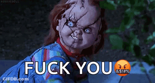 Chucky Doll Says Fuck You GIF
