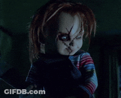 Chucky Doll With Blue Eyes Smiling Talking GIF