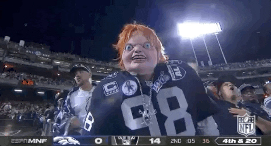 Chucky Football Horror Mascot GIF