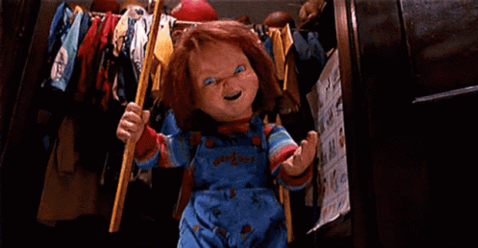 Chucky Horror Terror Ruler GIF