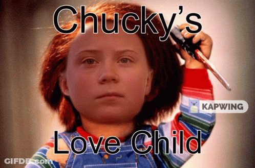 Chucky's Love Child With Knife GIF