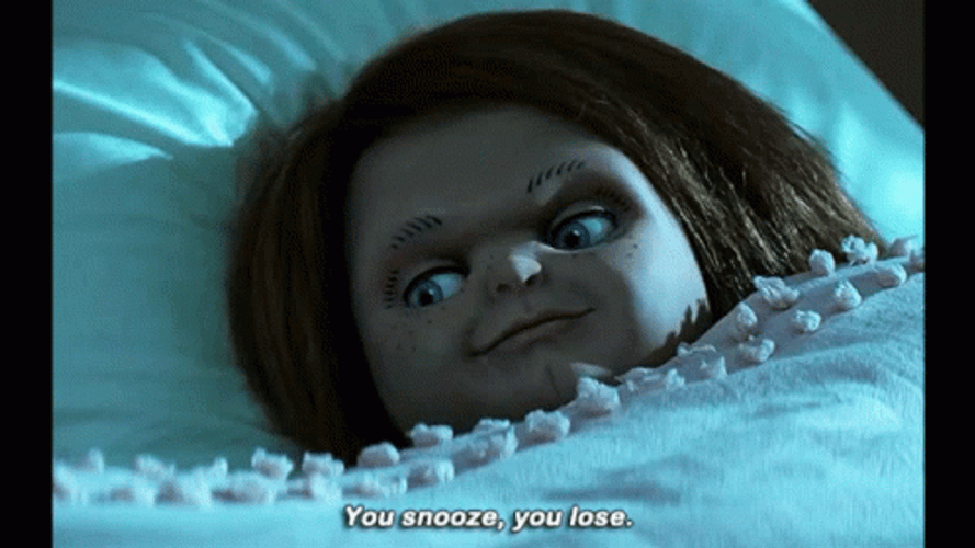 Chucky You Snooze Loose GIF
