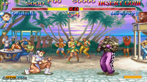 Chun Li And Deejay Playing Video Game GIF