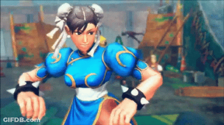 Chun Li Changing Outfit GIF