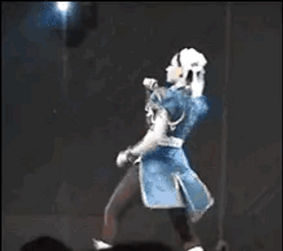 Chun Li Cosplay Kicking Performance GIF