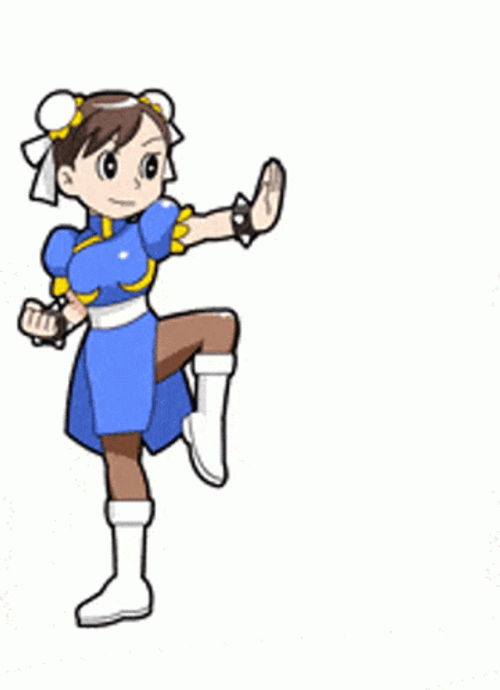 Chun Li Cute Kick GIF