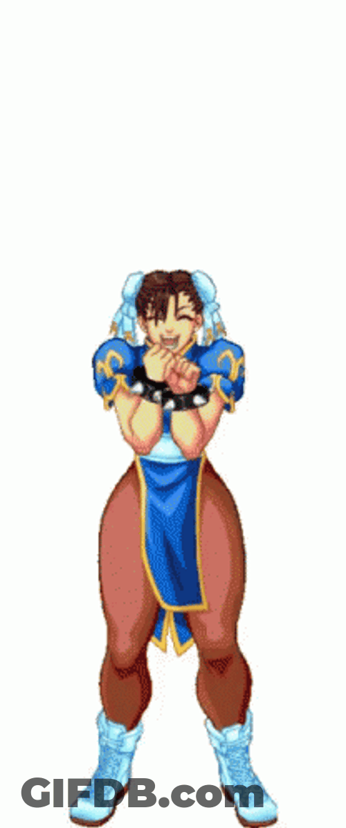 Chun Li Jumping With Joy GIF