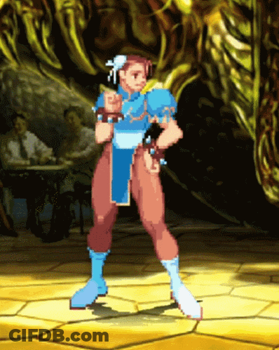 Chun Li Pixel Art Street Fighter GIF