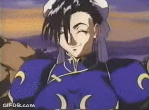 Chun Li Smiling With Eyes Closed GIF