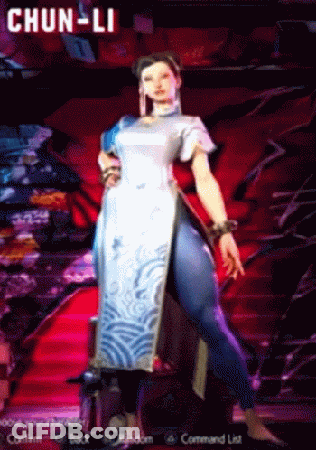 Chun-Li Standing On Red Carpet GIF