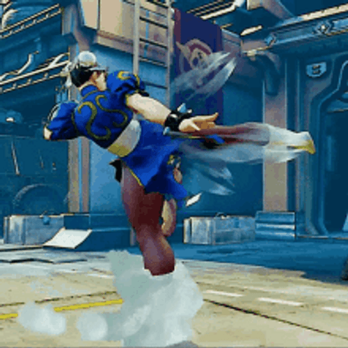 Chun Li Street Fighter Thunder Kick GIF