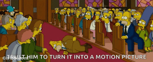 Church Cartoon Trust Him To Turn It Into A Motion Picture GIF