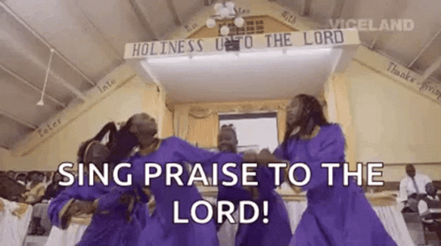 Church Choir Sing Praise To The Lord GIF