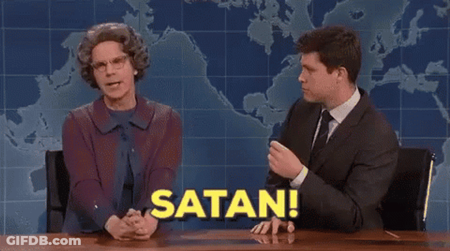 Church Lady Dana Carvey Say Satan GIF