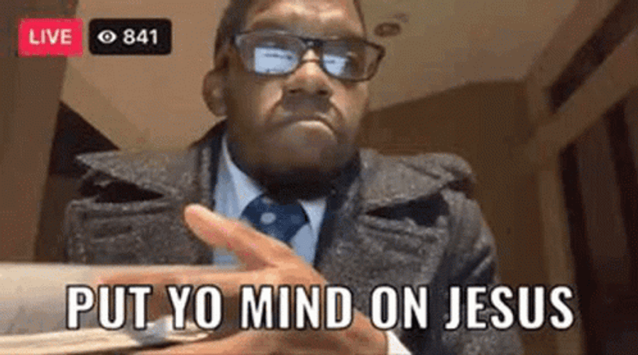 Church Pastor Preaching Live Put Mind On Jesus GIF