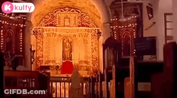 Church With Jesus Statue On Altar GIF