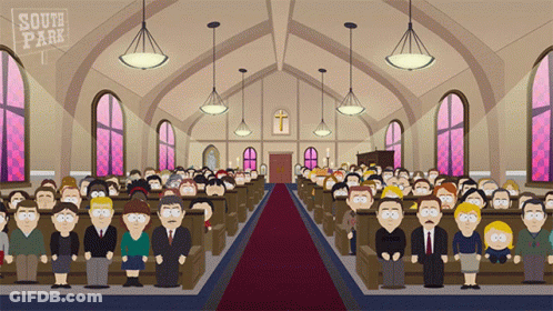 Church With South Park Sign GIF