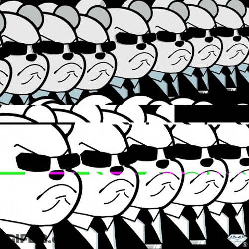 Cia Agents Glitchy Npc Line Up GIF