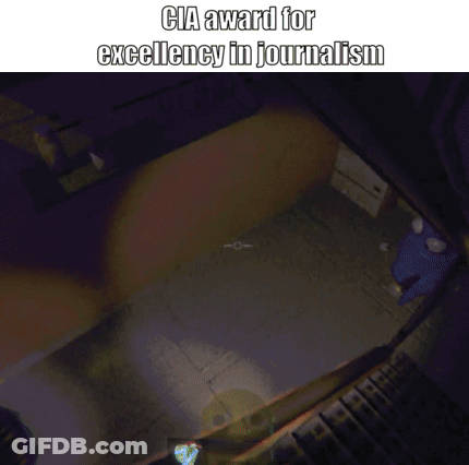 CIA Award For Excellence In Journalism On Computer Screen GIF