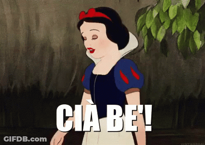 Cia Bye Snow White Waving GIF