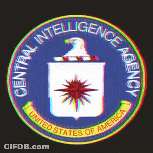 Cia Glitchy Old Logo Design GIF