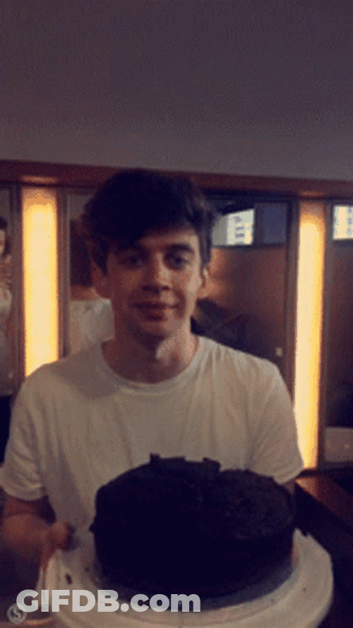 Cian Morrin Eating Chocolate Cake GIF