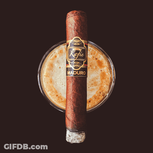 Cigar With Maduro Label GIF