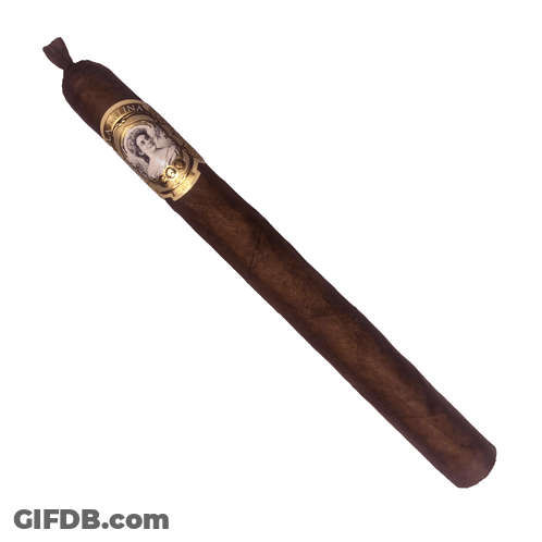 Cigar With Woman's Face La Luna Label GIF
