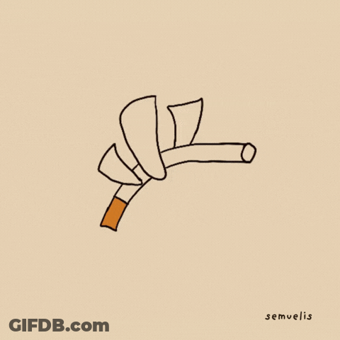 Cigarette Drawing With Semvelis GIF