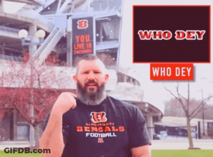Cincinnati Bengals Man Saying Who Dey GIF