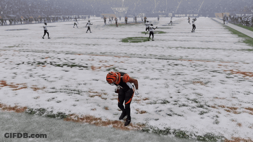 Cincinnati Bengals Touchdown Banner With Football Player GIF