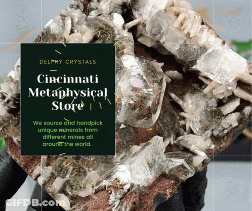 Cincinnati Metaphysical Store Poster With Crystal GIF
