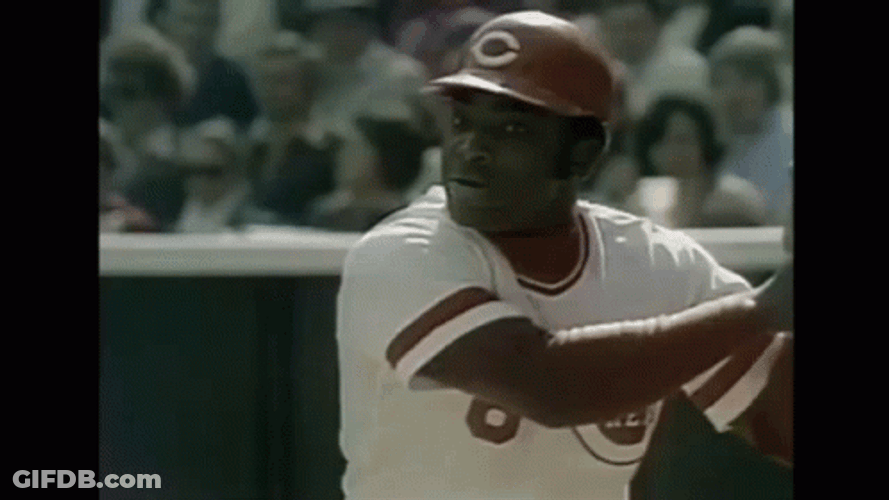 Cincinnati Reds Joe Morgan Hitting Ball GIF