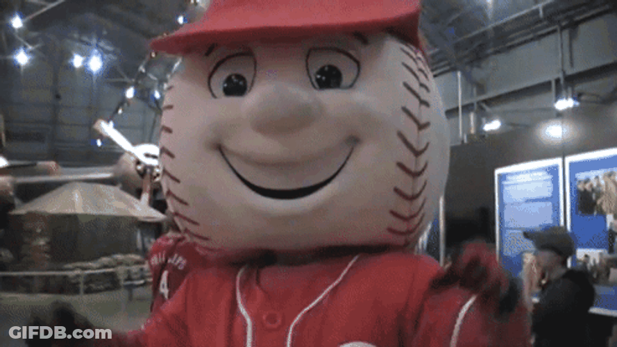 Cincinnati Reds Mascot Mr Red Fist Pump GIF
