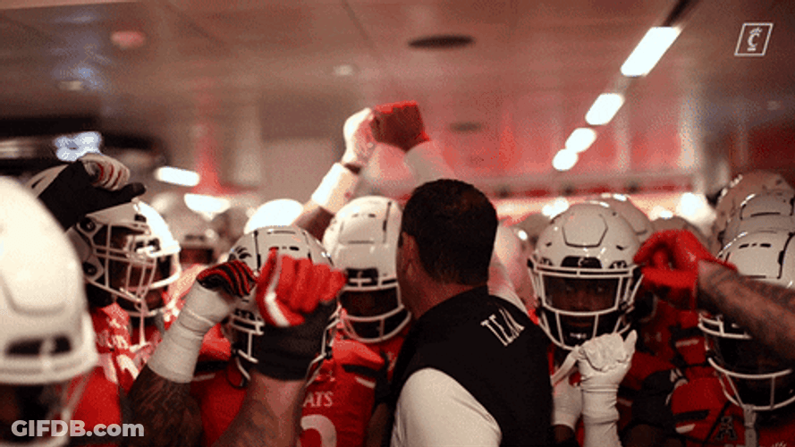 Cincinnati University Huddle GIF