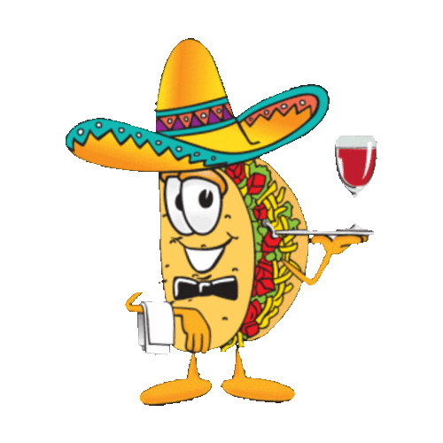 Cinco De Mayo Waiter Taco Sticker GIF