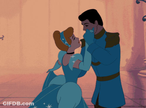 Cinderella And Prince Charming Kissing GIF