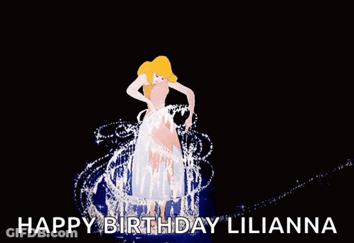 Cinderella Birthday Card Happy Lilianna GIF