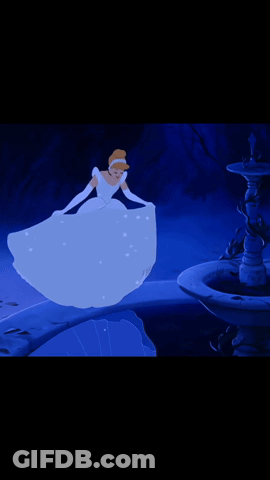 Cinderella Dancing In Blue Dress GIF